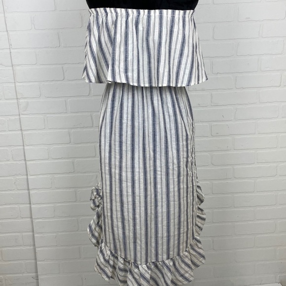 NEW Rachel Roy Jacinta Stripe Linen Blend Dress - Picture 4 of 9